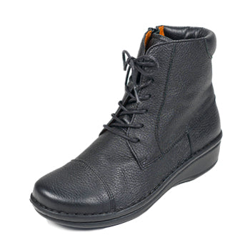 【25AW新作】【鹿革】No.68510 鹿革ソフトタッチレースアップブーツ（ブラック）