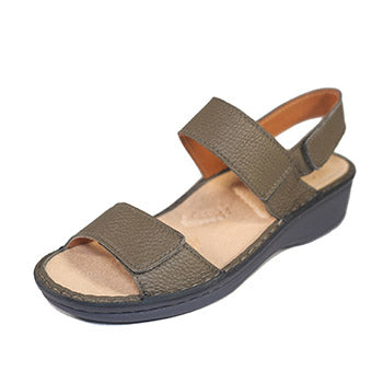 【SALE】No.18919 鹿革スタイリッシュサンダル（ブラック、カーキ、ネイビー）