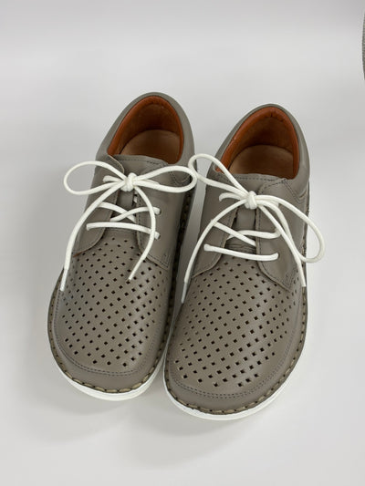 【ちょっと訳アリ*51】【23.0】No.10811 パンチングレースアップシューズ（トープグレー）