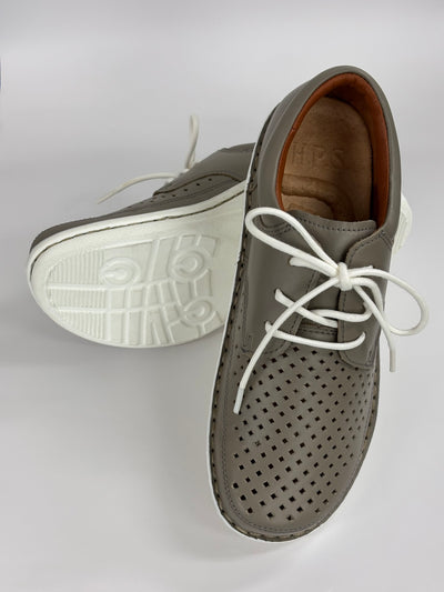 【ちょっと訳アリ*51】【23.0】No.10811 パンチングレースアップシューズ（トープグレー）