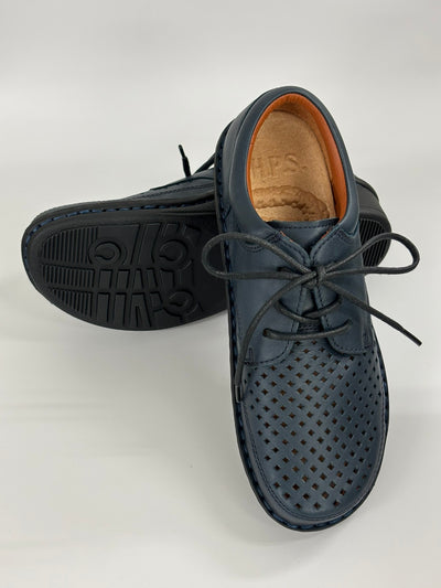 【ちょっと訳アリ*52】【22.5】No.10811 パンチングレースアップシューズ（ネイビー）