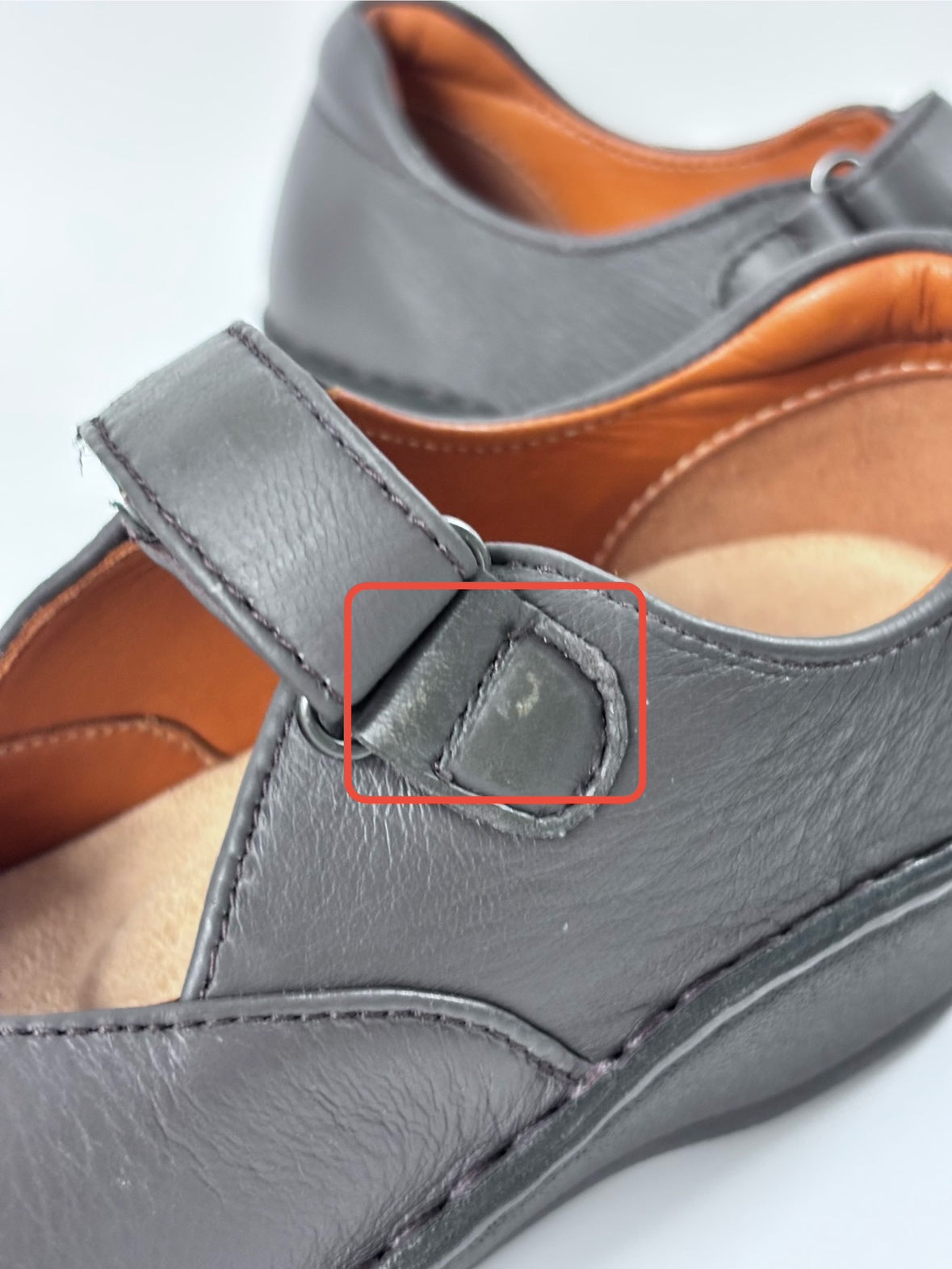 【ちょっと訳アリ*56】【22.0】No.18891 鹿革ストラップシューズ（グレージュ）