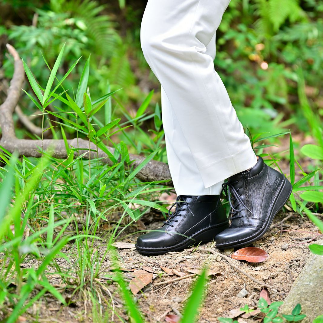 【25AW新作】No.60352 ハイカットスポーティシューズ（ブラック、ワイン、ココア）