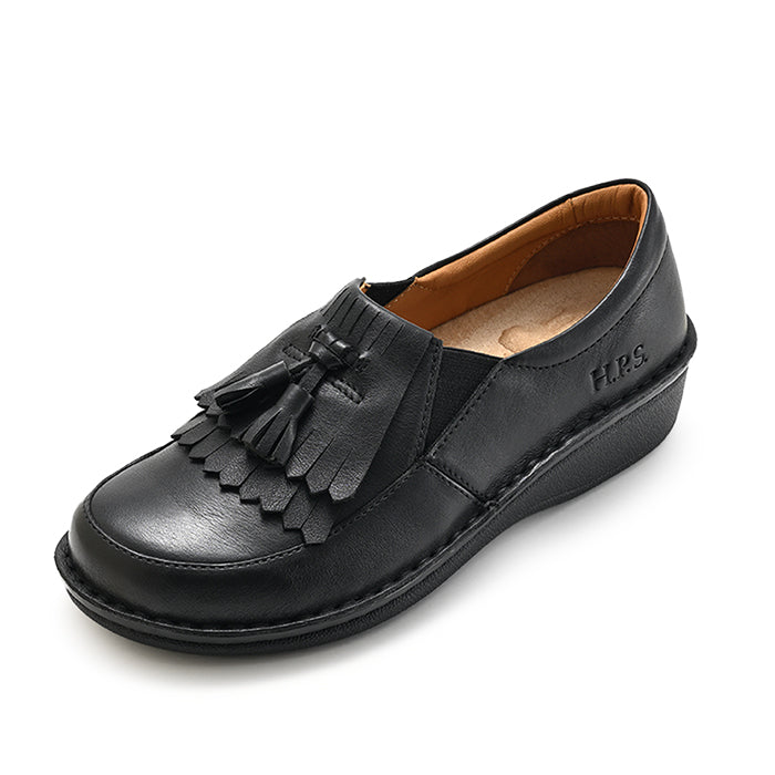 H.P.S　キルトタッセルスリッポンシューズ サイズ23.5cm 25SS新作】No.60743キルトタッセルスリッポンシューズ（ブラック