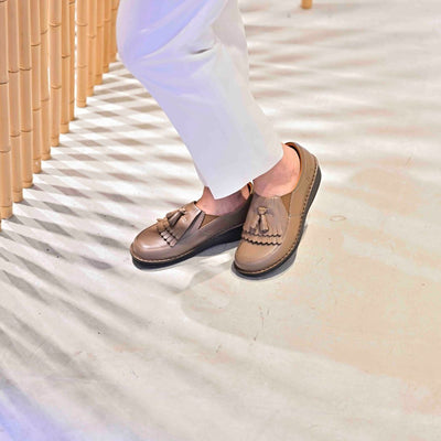 【25SS新色】No.60743キルトタッセルスリッポンシューズ（ブラック、オフホワイト、トープグレー、【25AW新色】ココア）