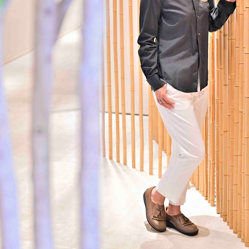 【25SS新色】No.60743キルトタッセルスリッポンシューズ（ブラック、オフホワイト、トープグレー、【25AW新色】ココア）