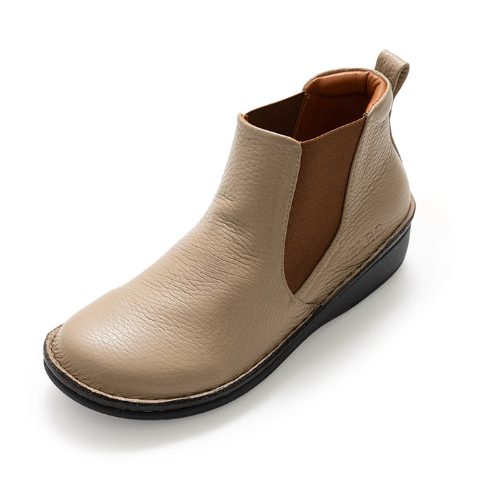 【25AW新作】No.68715 鹿革ソフトタッチサイドゴアブーツ（ブラック、ベージュ）