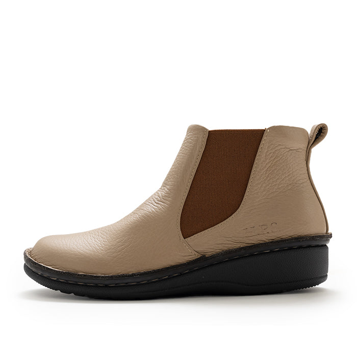 【25AW新作】No.68715 鹿革ソフトタッチサイドゴアブーツ（ブラック、ベージュ）