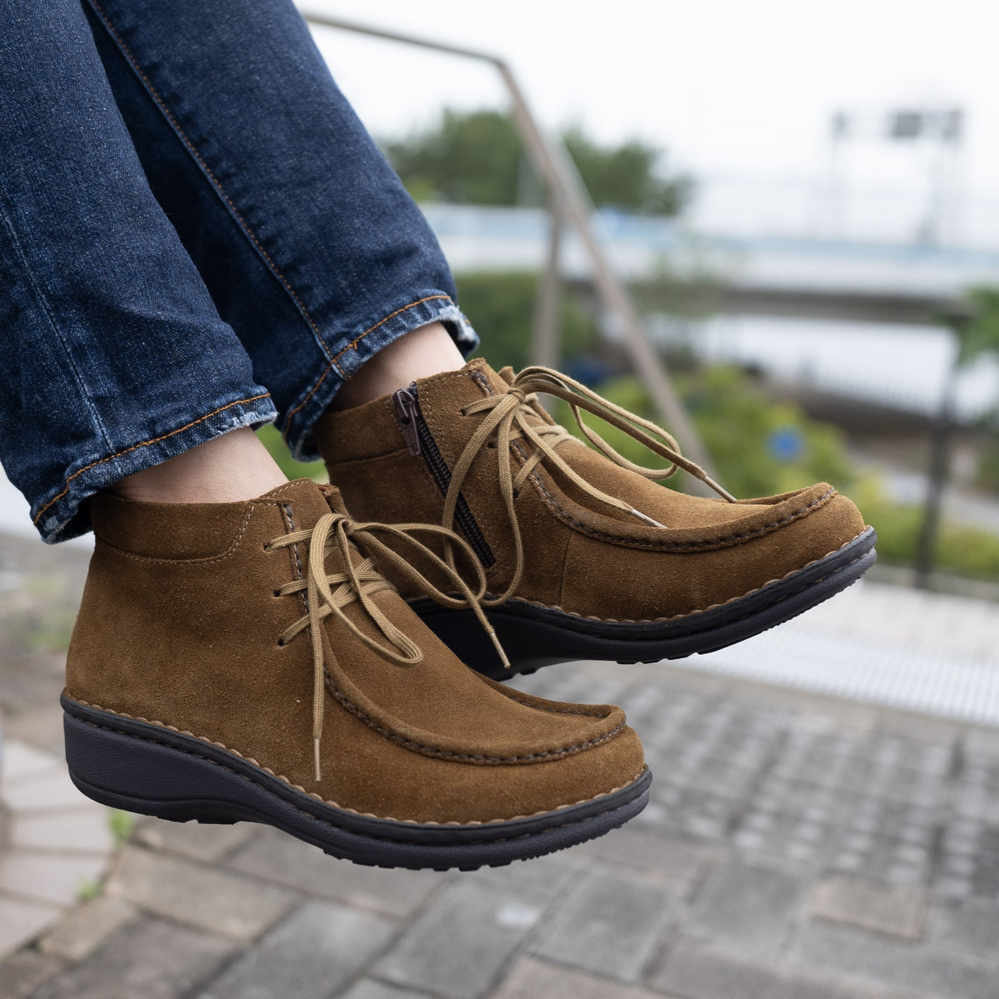 【SALE】No.10735 ワラビーブーツ（ブラック、グレーヌバック、アンバーヌバック）