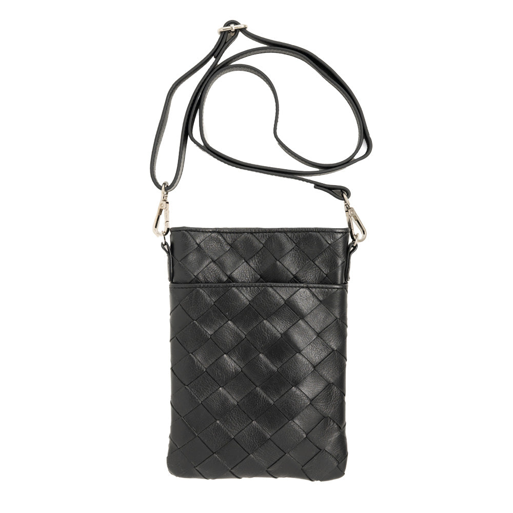 BM-0002　スマホショルダー／メッシュ（ブラック、ガンメタリック）