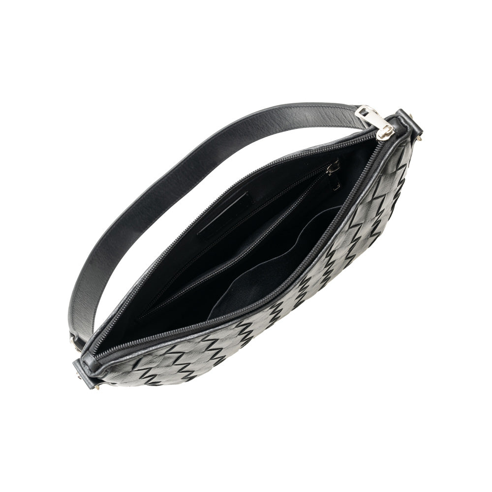 BM-0004　2wayショルダーバッグ／メッシュ（ブラック、ガンメタリック）