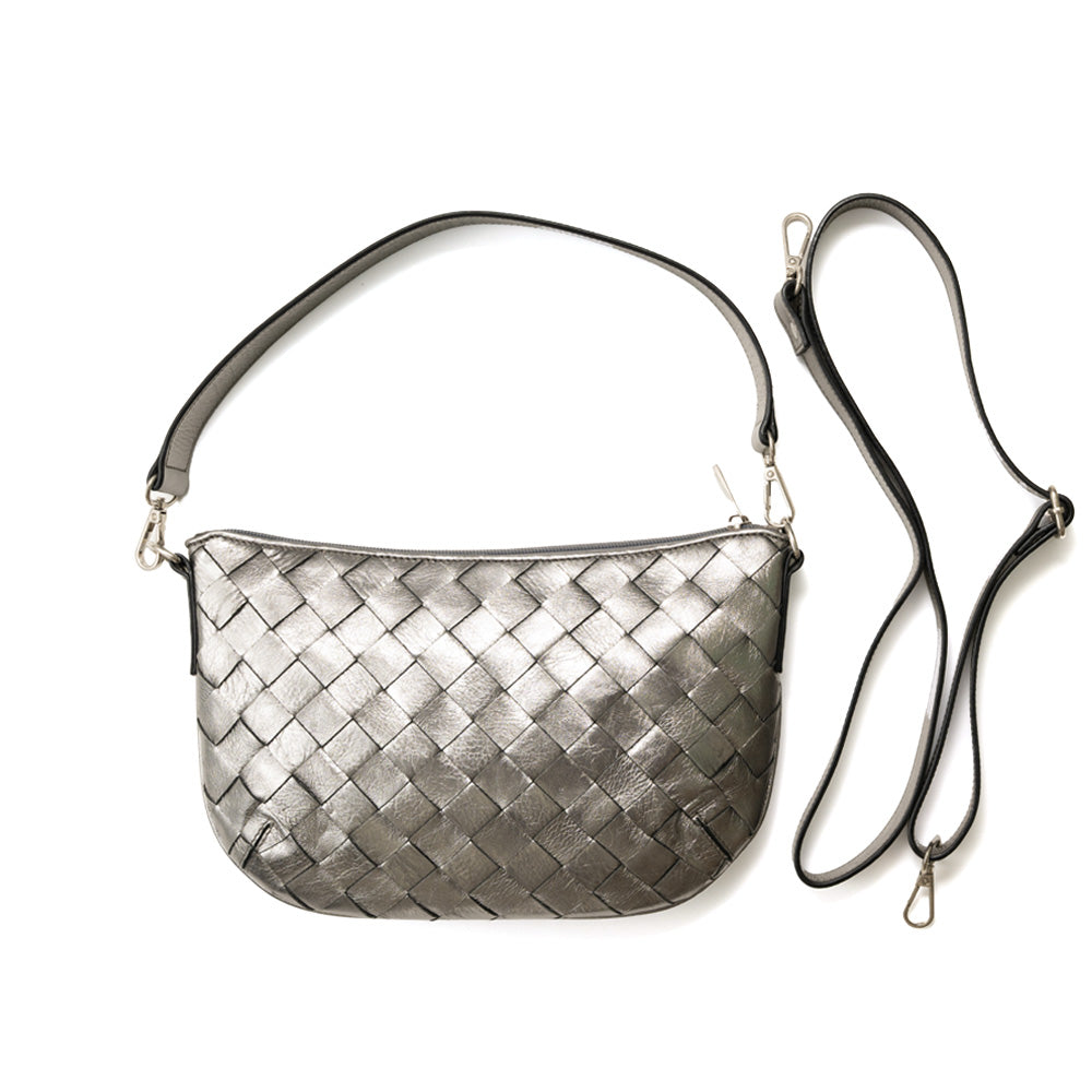 BM-0004　2wayショルダーバッグ／メッシュ（ブラック、ガンメタリック）