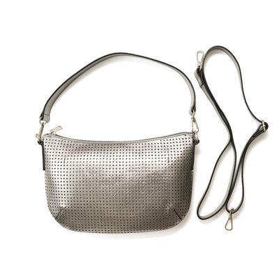 BP-0004　2wayショルダーバッグ／パンチング（ブラック、ガンメタリック）