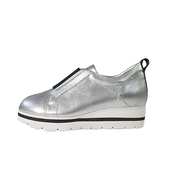 SALE】No.80302 厚底スリッポンスニーカー（ブラック、シルバー、IV