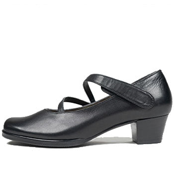 レディース】No.29413 スタイリッシュクロスベルトパンプス（ブラック